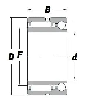 NKJA5907 Combined Needle & Ball Bearing 35x55x27mm - Machined Type