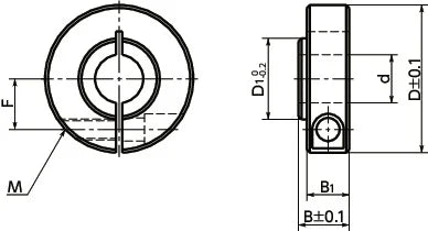 NSCS-6-8-MB1 NBK Set Collar - For Securing Bearing - Clamping Type. Made in Japan