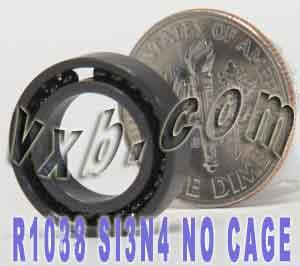 R1038 Full Complement Full Ceramic Bearing 3/8x5/8x5/32 inch Si3N4