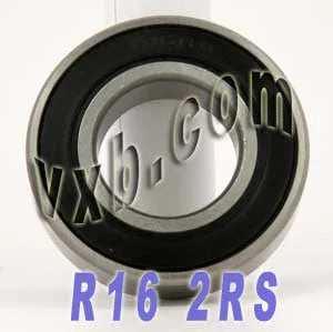 R16-2RS One inch Bore Sealed Ball Bearing - 1" ID x 2" OD x 1/2" Width