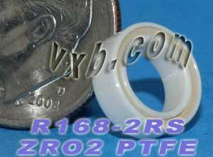 R168-2RS Full Ceramic Bearing 1/4x3/8x1/8 inch Miniature Bearing