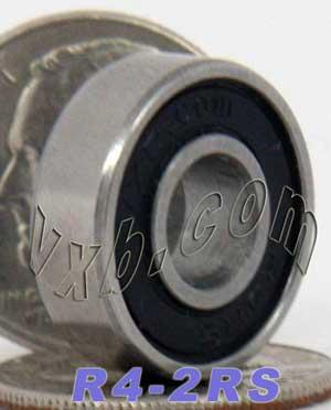 Premium R4-2RS Ball Bearing 1/4" x 5/8" x 0.196"