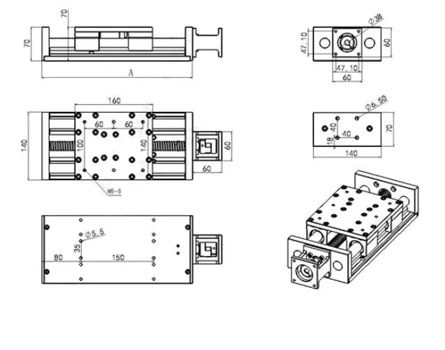 12" Linear Motion CNC Router Module – Heavy Duty Ballscrew – 20mm Lead