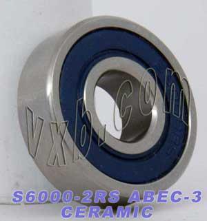 S6000-2RS Ceramic Bearing 10x26x8 Stainless Steel Sealed ABEC-3 Bearing