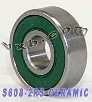 S608-2RS Skate Bearing Ceramic Sealed 8x22x7 Miniature