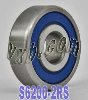 Stainless Steel 6200-2RS Bearing 10x30x9 Sealed