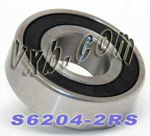 Stainless Steel 6204-2RS Bearing Sealed 20x47x14mm