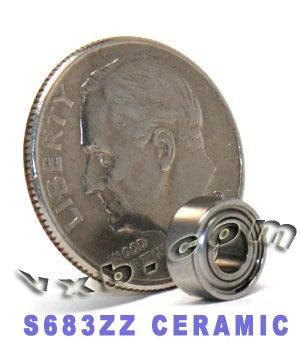 S683ZZ Hybrid Ceramic ABEC-5 Bearing Stainless Steel Shielded 3x7x3mm