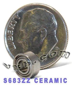 S683ZZ Hybrid Ceramic ABEC-5 Bearing Stainless Steel Shielded 3x7x3mm