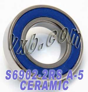 S6902-2RS Ceramic Bearing ZrO2 Sealed ABEC-5 15x28x7mm