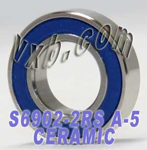 S6902-2RS Ceramic Bearing ZrO2 Sealed ABEC-5 15x28x7mm