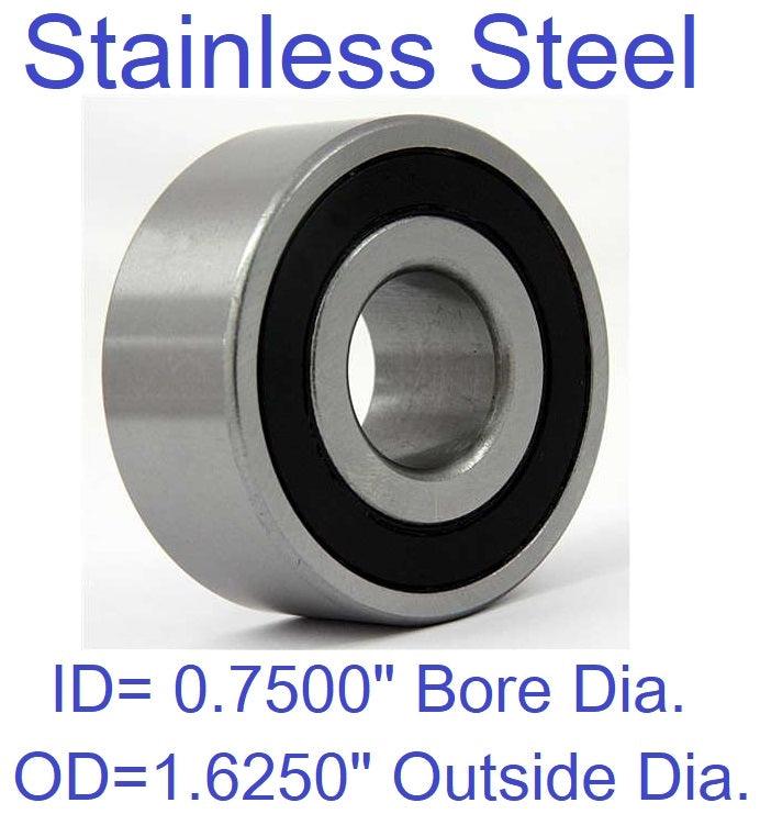 S88630-2RS Bearing Stainless Steel Sealed 3/4x1 5/8x1/2" Bearing
