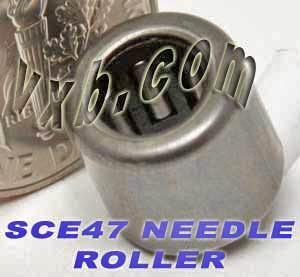 SCE47 Miniature Needle Bearing 1/4" x 7/16" x 7/16"
