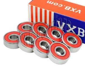8-Pack 608-2RS Skate/Skateboard Sealed Ball Bearings 8x22x7mm