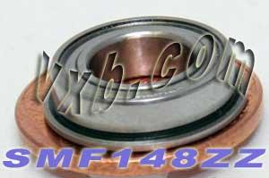 SMF148ZZ Flanged Bearing Shielded Stainless Steel 8x14x4 Bearing