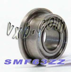 SMF63ZZ Flanged Bearing Shielded Stainless Steel 3x6x2.5 Bearing