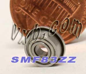 SMF83ZZ Flanged Bearing Shielded Stainless Steel 3x8x3 Bearing