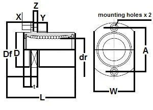 SMT12UUE NB 12mm Slide Bush Bushings Miniature Motion Linear Bearing