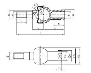 SQZ12 Ball Joint M12 Rod End Bearing - Straight Type