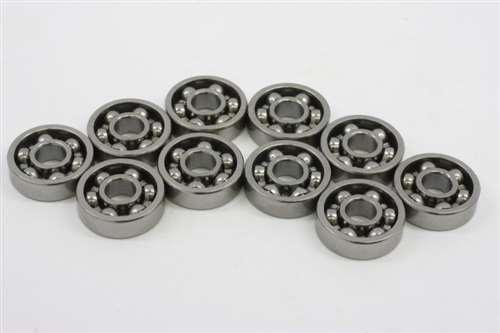 10-Pack SR2-5 Open Stainless Steel 1/8" x 5/16" x 7/64" Bearings