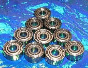 10-Pack SR2ZZ Stainless Steel Shielded 1/8" x 3/8x5/32 inch Bearings