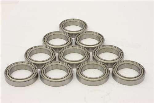 10-Pack SR6ZZ 3/8" x 7/8" x 9/32" Stainless Steel Shielded Bearings