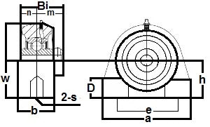 SSUCPAS202-9 Stainless Steel Tapped Base Pillow Block 9/16 Mounted Bearing