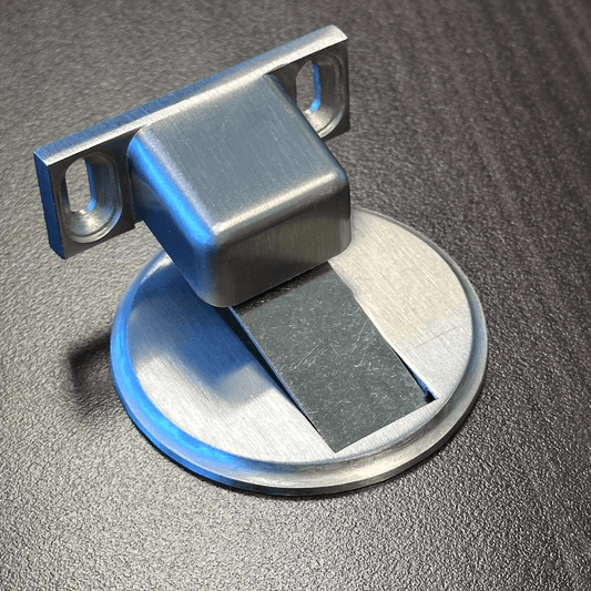 Stainless Steel Magnetic Door Stop - Catch Metal Holder Stopper Matte Brushed
