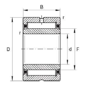 TAFI385320 Needle Roller Bearing 38x53x20mm - Machined Type