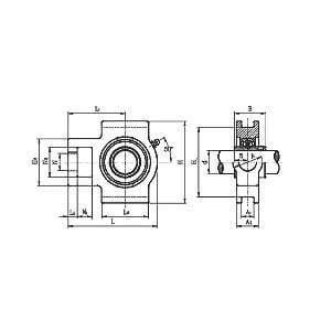 UCT210-30 MOUNTED-BEARING 1-7/8" Bore Mounted Bearing Take-Up Unit