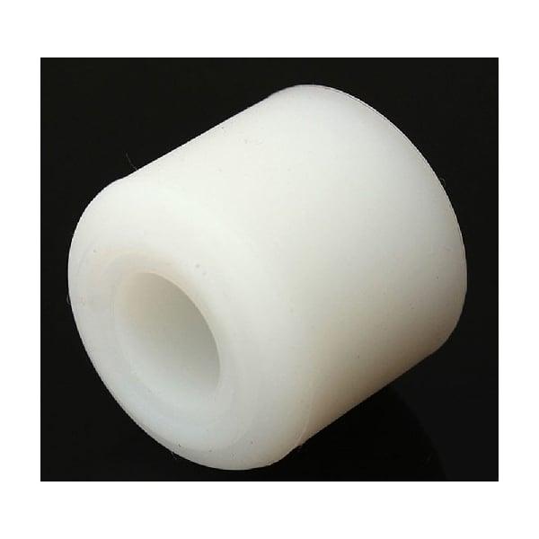 White Rubber Door Stop Stopper Cylinder 17x28x25mm