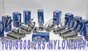 Wholesale 100-Pack Stainless Steel Skate Nylon Cage Dry Sealed Bearings