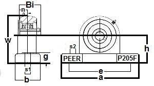 ZUCP-203-17m-PBT Zinc Chromate Pillow Block 17mm Mounted Bearing