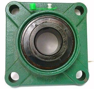 1-1/4" Bearing UCF207-20 Black Oxide Plated Insert + Square Flanged Housing Mounted Bearing