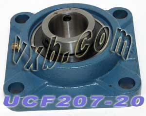 1-1/4" UCF207-20 Flanged Mounted Bearing Unit - Square 4-Bolt Housing