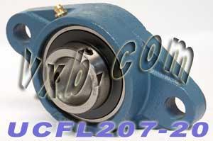 1-1/4 Bearing UCFL-207-20 + 2-Bolt Flanged Housing Mounted Bearing