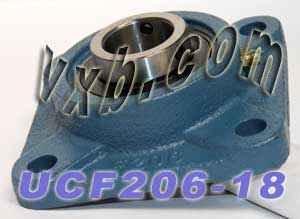 1-1/8 Bearing UCF-206-18 + Square Flanged Housing Mounted Bearing