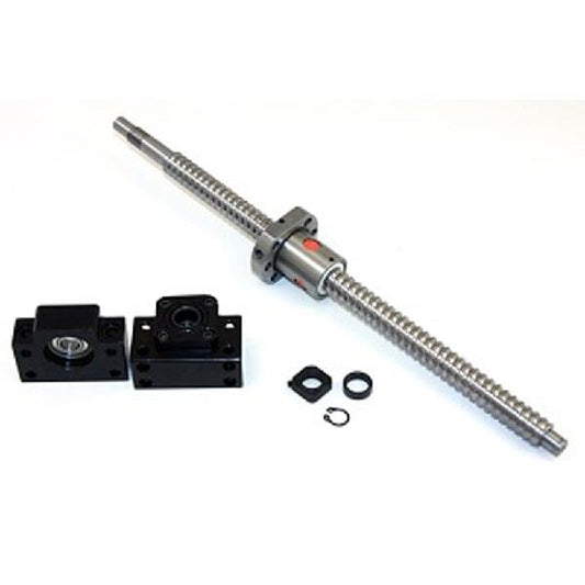 1' Feet Travel Stroke 16mm Anit-Backlash Ballscrew set - Nut & Bearing Supports