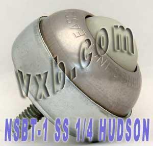 1-Stud Type Ball transfer NSBT-1-SS 1/4" Threaded Stem Bearing