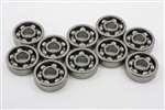 10-Pack Open Bearings R4A 1/4x3/4x7/32 inch Miniature