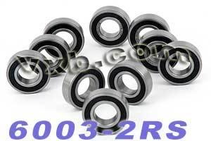 10-Pack Sealed Bearing 6003-2RS 17x35x10mm
