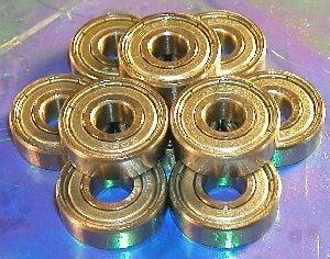 10-Pack Bearings 1603ZZ 5/16" x 7/8" x 9/32" - Miniature Bearings