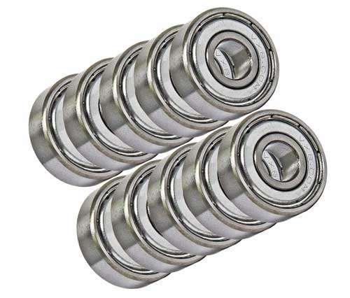 10-Pack Bearings R2-6ZZ 1/8" x 3/8x9/64 inch Miniature Bearings