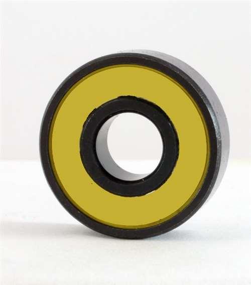 100 Sealed Skate/Fidget Bearing Black - Yellow Seals