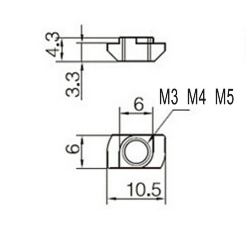 100mm Long 2020 Aluminum Profile Extension Connector Bracket Fastener M5 Screw