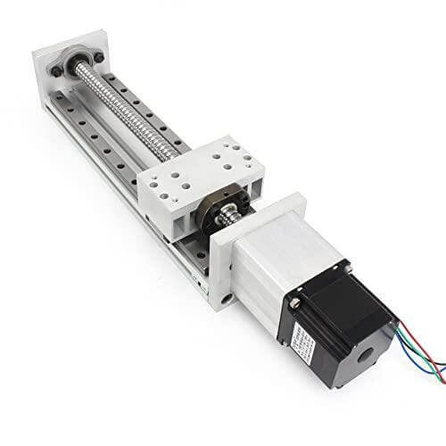 100mm Stroke CNC Linear Stage Motion Actuator X Y Z Axis Linear Slide Rail Aluminum Alloy Cross Sliding Table Linear Rail Guide SFU1605 Ballscrew+Nema23 57 Stepper Motor for CNC
