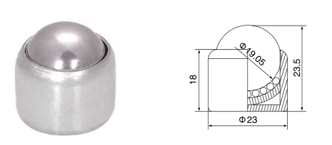 3/4 inch Drop-in Ball Transfer Unit