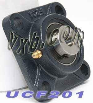 12mm Bearing UCF-201 + Square Flanged Cast Housing Mounted Bearing