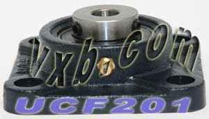 12mm Bearing UCF-201 + Square Flanged Cast Housing Mounted Bearing
