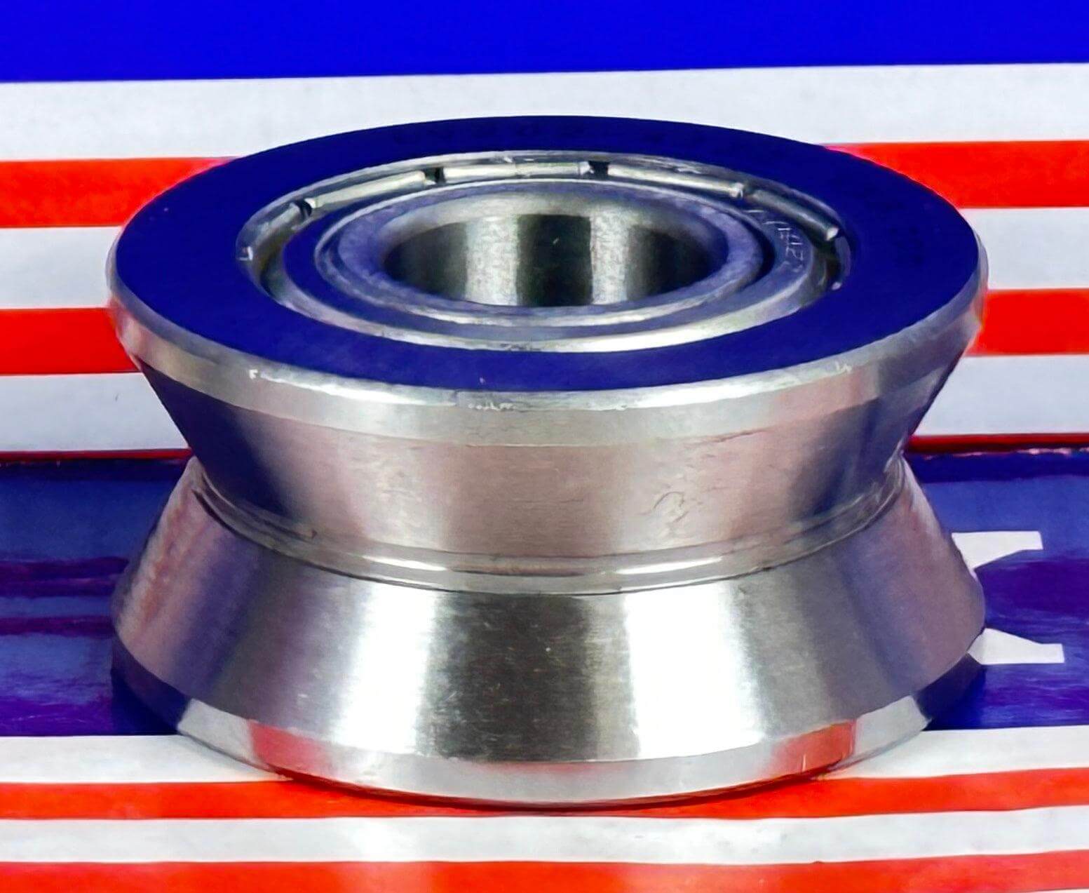 15x41x20mm V Groove Track Roller Guide Shield Ball Bearing LV202-41ZZ